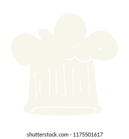 flache Farbgrafik von Kochmütze