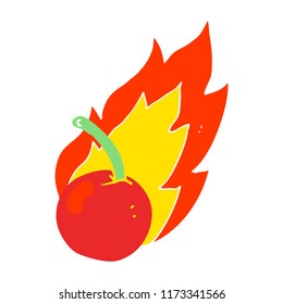 Flache Farbillustration für Kirschen