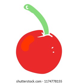 flat color illustration of cherry