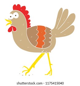 flat color illustration of chicken