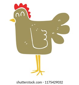 flat color illustration of chicken