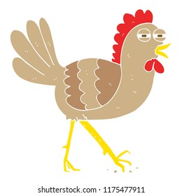 flat color illustration of chicken