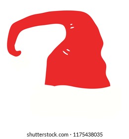 flat color illustration of christmas hat