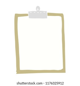 flat color illustration of clipboard