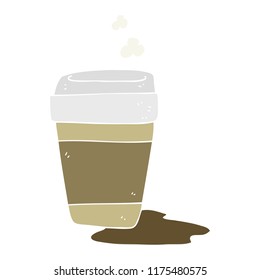 flat color illustration of coffee cup