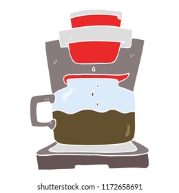 flat color illustration of coffee maker