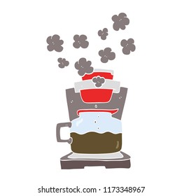 flat color illustration of coffee maker