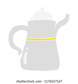 flat color illustration of coffee pot