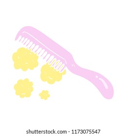 ilustração de cor plana de pente