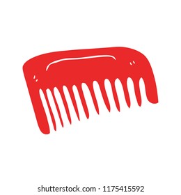 flat color illustration of comb