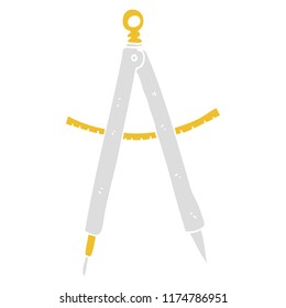 flat color illustration of compass