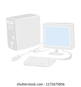 ilustración de color plano de la computadora