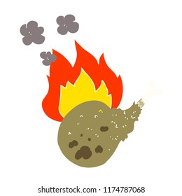 flat color illustration of cooked meat