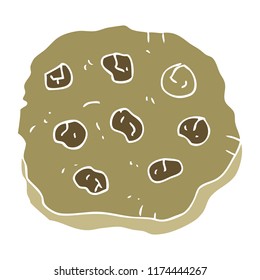 flat color illustration of cookie