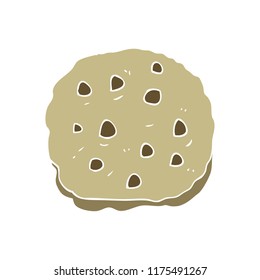 flat color illustration of cookie