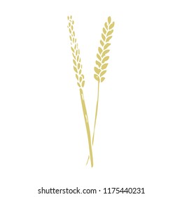 flat color illustration of corn