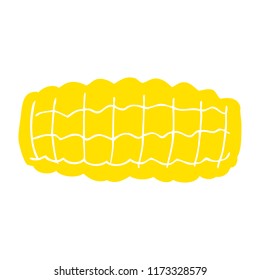 flat color illustration of corn cob