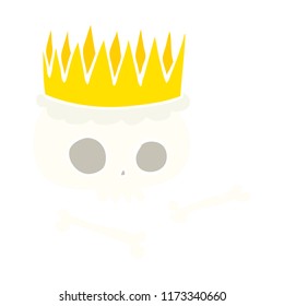 flat color illustration of crown