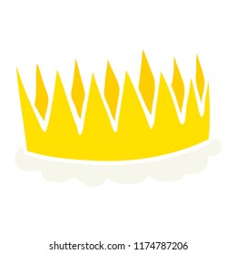 flat color illustration of crown