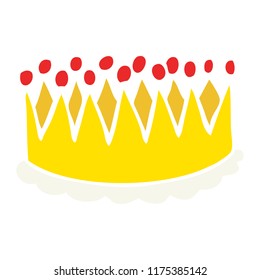 flat color illustration of crown