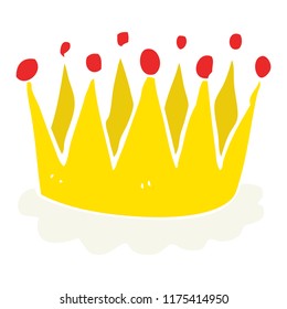 flat color illustration of crown
