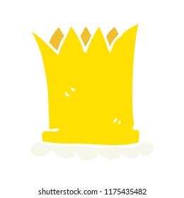 ilustración de color plano de la corona