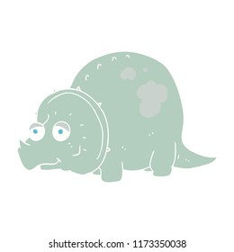flat color illustration of dinosaur