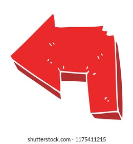 flat color illustration of direction arrow