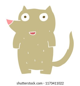 flat color illustration of dog