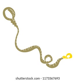 flat color illustration of dog leash