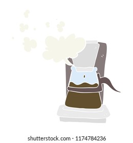 flat color illustration of drip filter coffee maker