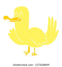 flat color illustration of duck