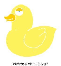 flat color illustration of duck
