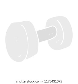 flat color illustration of dumbbell