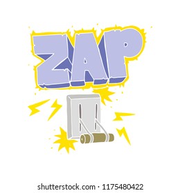 ilustración de color plano de la zapación de interruptor eléctrico