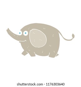 flat color illustration of elephant