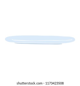 flat color illustration of empty plate