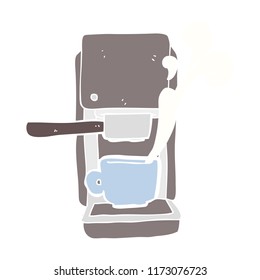 flat color illustration of espresso maker