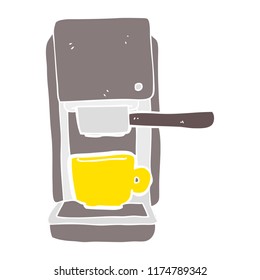 flat color illustration of espresso maker