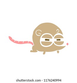 flat color illustration of evil mouse