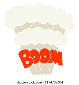 flat color illustration of explosion