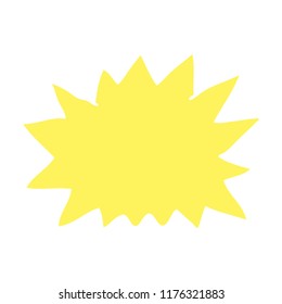 flat color illustration of explosion