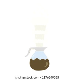 flat color illustration of extra strong coffee jug