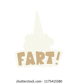 flat color illustration of fart symbol