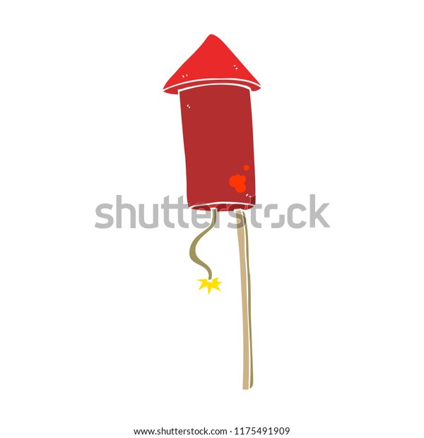 Flat Color Illustration Firework Stock Vector Royalty Free