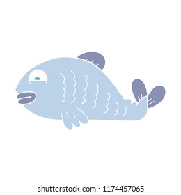ilustración de color plano del pescado