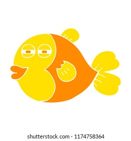 flat color illustration of fish