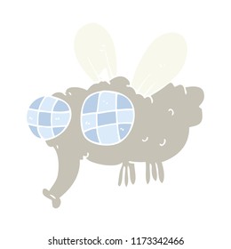 flat color illustration of fly