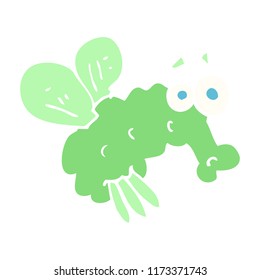 flat color illustration of fly