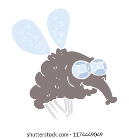 flat color illustration of fly